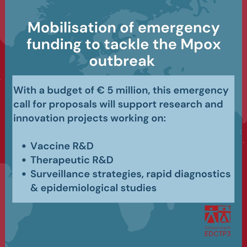 Fond d'urgence Global Health EDCTP3 contre le Mpox